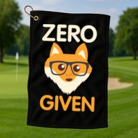 Zero Fox Given Funny Foxes Glasses Don't Care No Fox Given Golf Towel