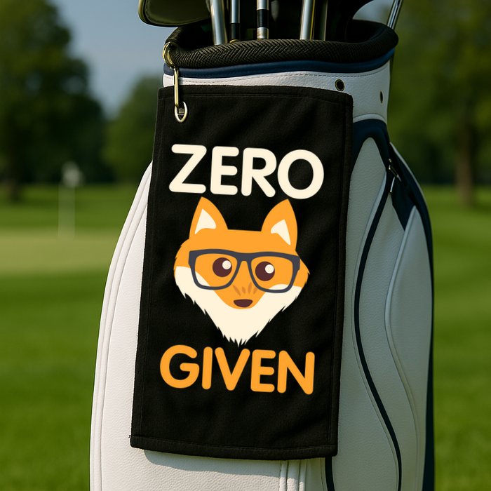 Zero Fox Given Funny Foxes Glasses Don't Care No Fox Given Golf Towel