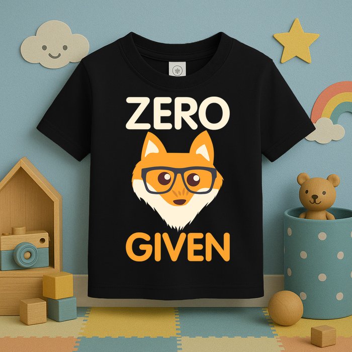 Zero Fox Given Funny Foxes Glasses Don't Care No Fox Given Toddler T-Shirt