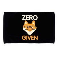 Zero Fox Given Funny Foxes Glasses Don't Care No Fox Given Microfiber Hand Towel