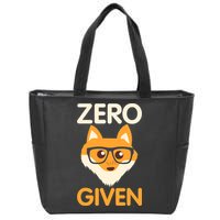Zero Fox Given Funny Foxes Glasses Don't Care No Fox Given Zip Tote Bag