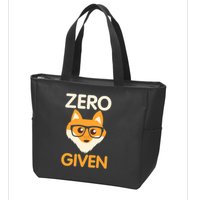 Zero Fox Given Funny Foxes Glasses Don't Care No Fox Given Zip Tote Bag