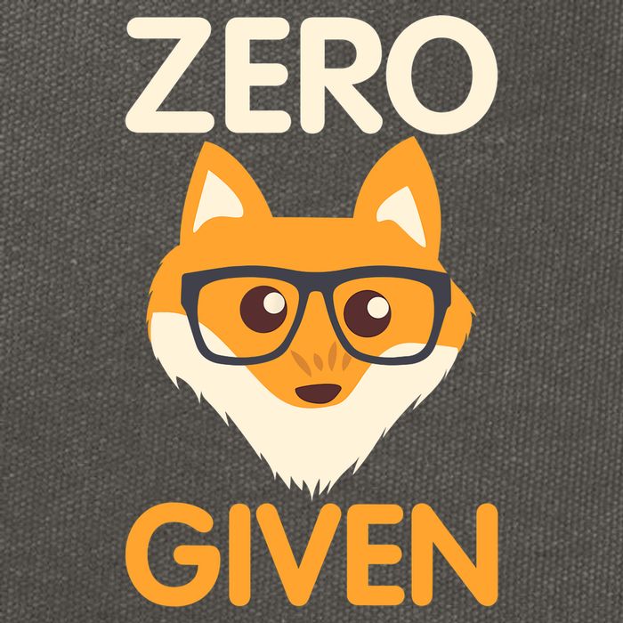 Zero Fox Given Funny Foxes Glasses Don't Care No Fox Given Cotton Canvas Backpack