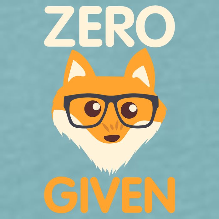 Zero Fox Given Funny Foxes Glasses Don't Care No Fox Given Sueded Cloud Jersey T-Shirt