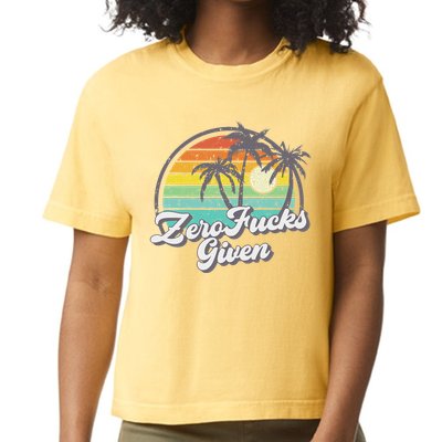 Zero Fucks Given Comfort Colors Boxy T-Shirt