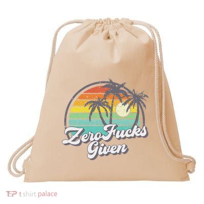 Zero Fucks Given Drawstring Bag