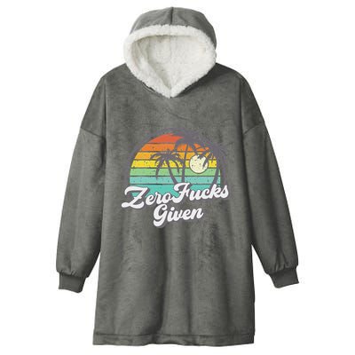 Zero Fucks Given Hooded Wearable Blanket
