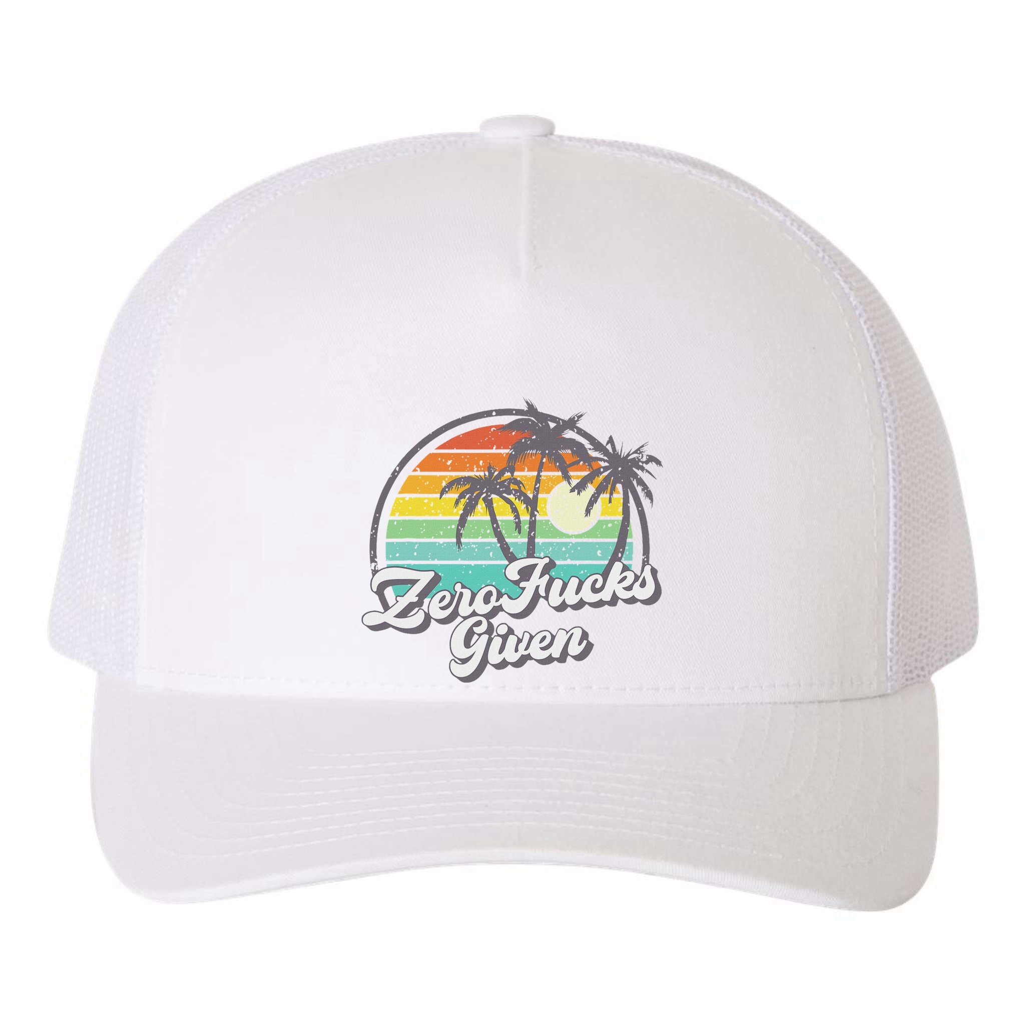 Zero Fucks Given Yupoong Adult 5-Panel Trucker Hat