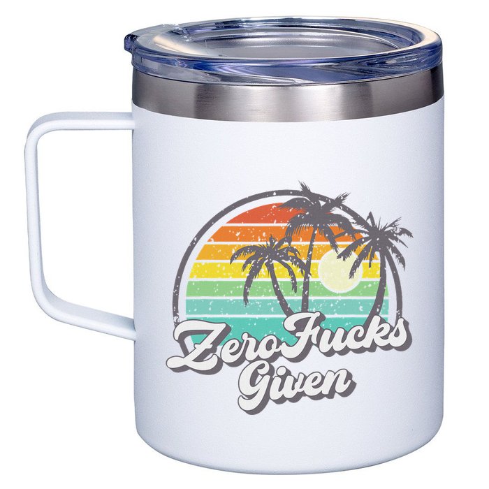 Zero Fucks Given 12oz Stainless Steel Coffee Mug