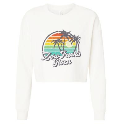 Zero Fucks Given Cropped Pullover Crew