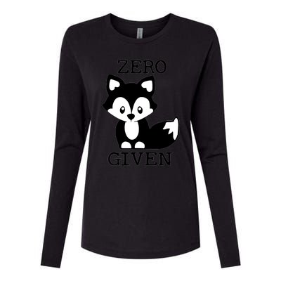 Zero Foxes Given Kawaii Little Fox Womens Cotton Relaxed Long Sleeve T-Shirt