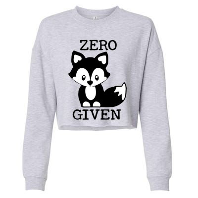 Zero Foxes Given Kawaii Little Fox Cropped Pullover Crew