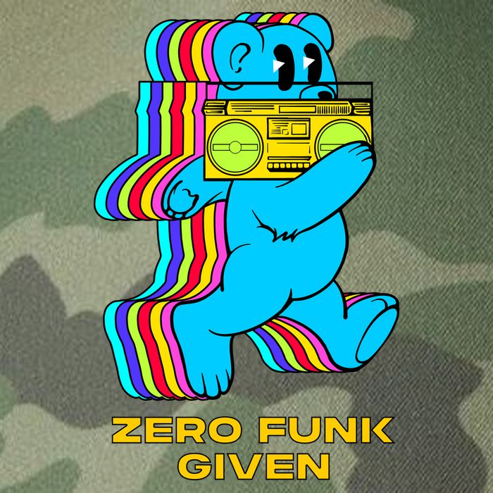 Zero Funk Given Retro Bear Boombox Legacy Tie Dye Trucker Hat