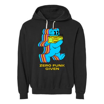 Zero Funk Given Retro Bear Boombox Garment-Dyed Fleece Hoodie