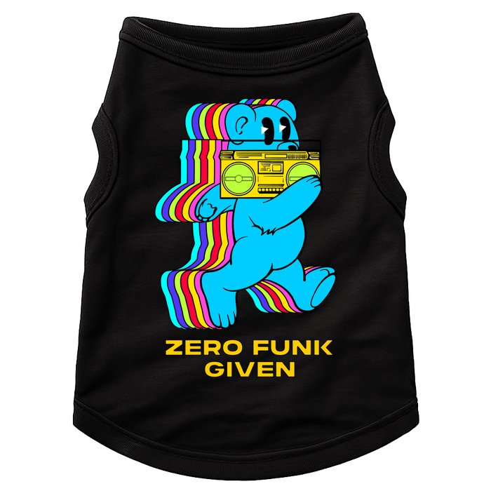 Zero Funk Given Retro Bear Boombox Doggie Tank