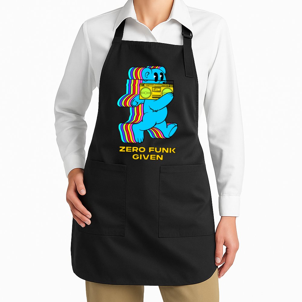 Zero Funk Given Retro Bear Boombox Apron