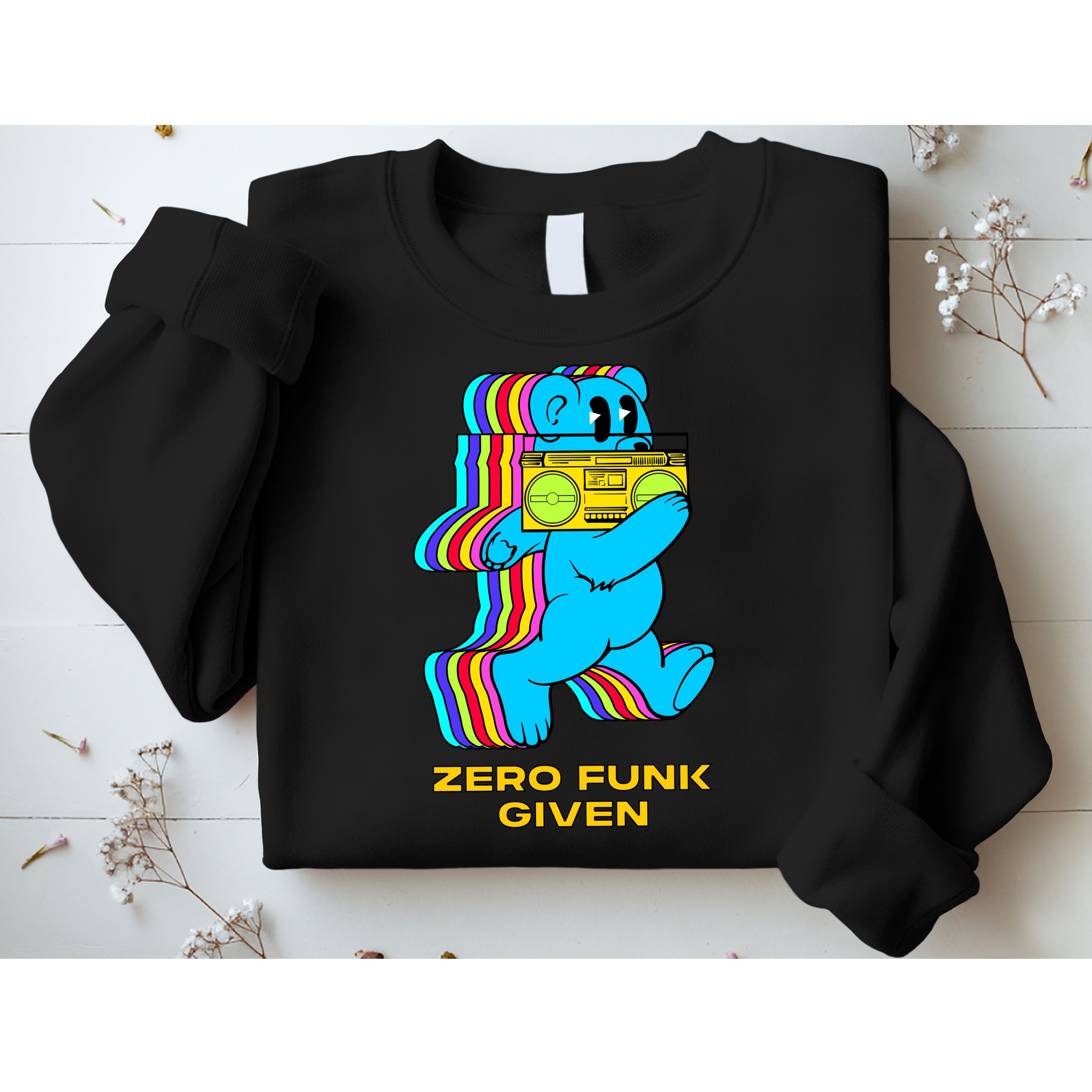 Zero Funk Given Retro Bear Boombox Sweatshirt