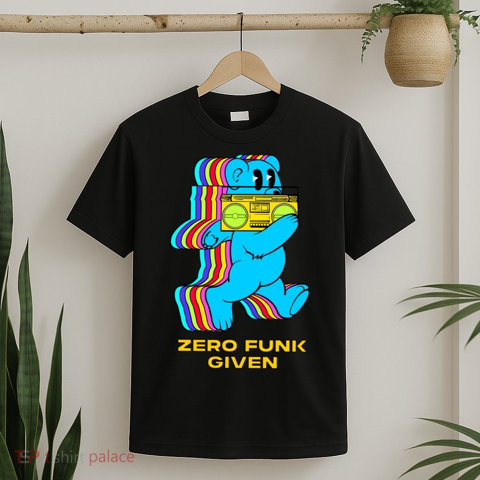 Zero Funk Given Retro Bear Boombox T-Shirt