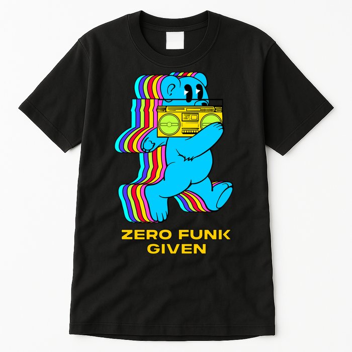 Zero Funk Given Retro Bear Boombox Tall T-Shirt