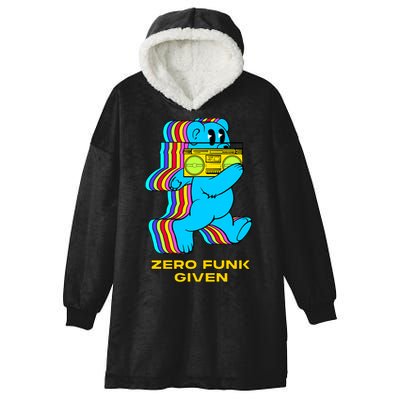 Zero Funk Given Retro Bear Boombox Hooded Wearable Blanket