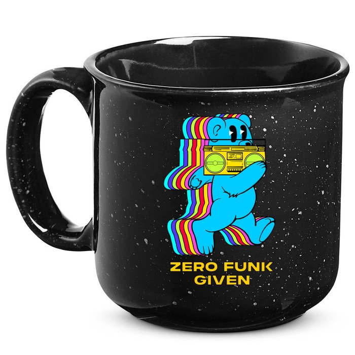 Zero Funk Given Retro Bear Boombox 15oz Campfire Ceramic Mug