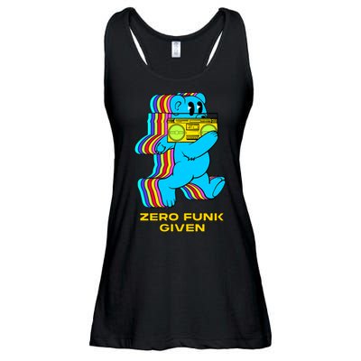 Zero Funk Given Retro Bear Boombox Ladies Essential Flowy Tank