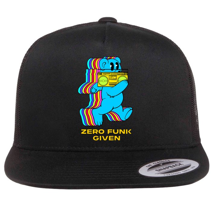 Zero Funk Given Retro Bear Boombox Flat Bill Trucker Hat