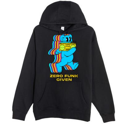 Zero Funk Given Retro Bear Boombox Premium Pullover Hoodie