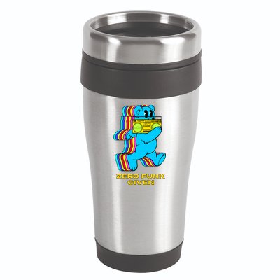 Zero Funk Given Retro Bear Boombox 16oz Travel Tumbler