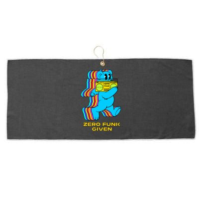 Zero Funk Given Retro Bear Boombox Large Microfiber Waffle Golf Towel