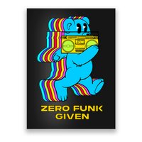 Zero Funk Given Retro Bear Boombox Poster