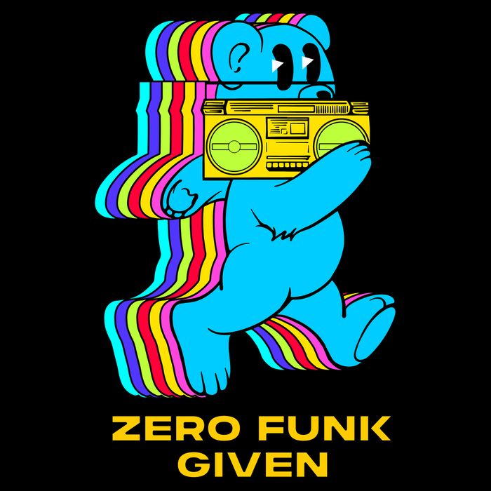 Zero Funk Given Retro Bear Boombox Poster