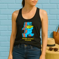 Zero Funk Given Retro Bear Boombox Womens Tank Top