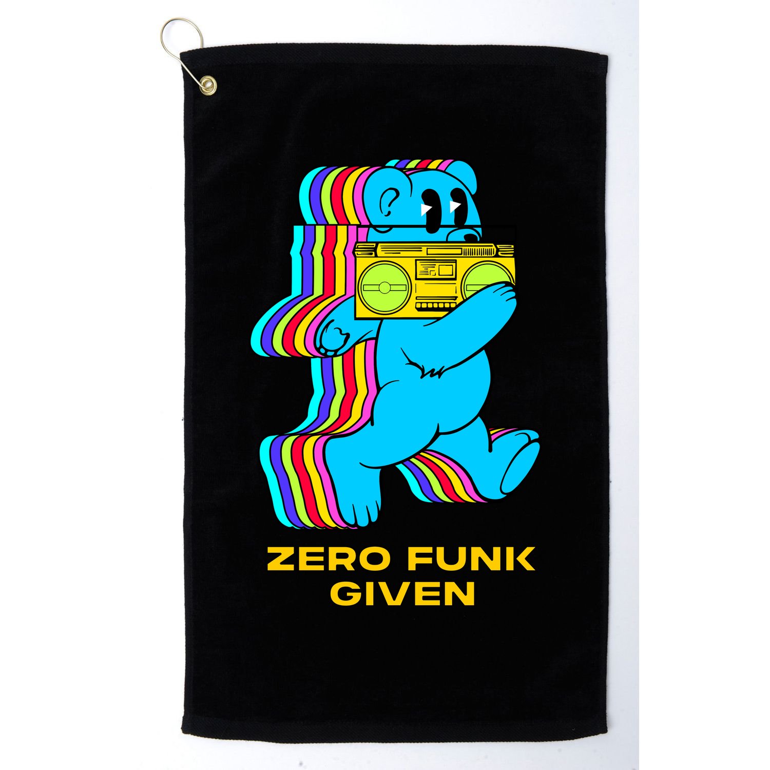 Zero Funk Given Retro Bear Boombox Golf Towel