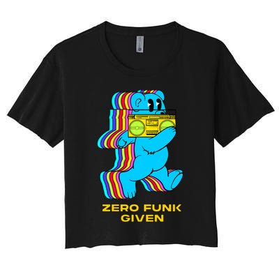 Zero Funk Given Retro Bear Boombox Crop Top