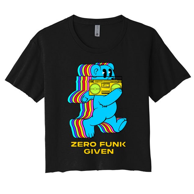 Zero Funk Given Retro Bear Boombox Crop Top