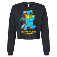 Zero Funk Given Retro Bear Boombox Cropped Pullover Crew