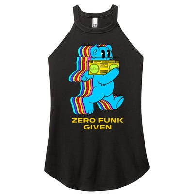 Zero Funk Given Retro Bear Boombox Women's Perfect Tri Rocker Tank