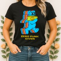 Zero Funk Given Retro Bear Boombox Womens T-Shirt