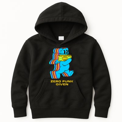 Zero Funk Given Retro Bear Boombox Kids Hoodie