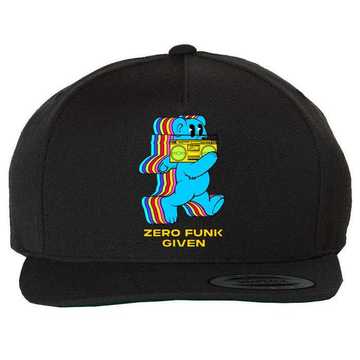 Zero Funk Given Retro Bear Boombox Wool Snapback Cap