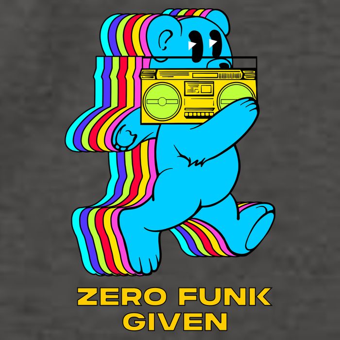 Zero Funk Given Retro Bear Boombox Vector Backpack