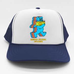 Zero Funk Given Retro Bear Boombox Trucker Hat