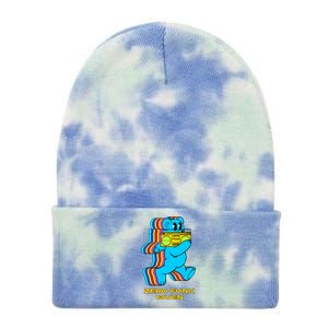 Zero Funk Given Retro Bear Boombox Tie Dye 12in Knit Beanie