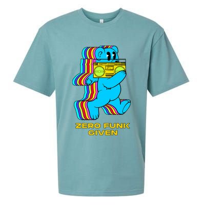 Zero Funk Given Retro Bear Boombox Sueded Cloud Jersey T-Shirt