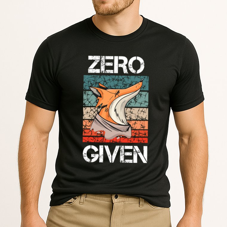 Zero Fox Given Fucks Funny Saying Gift Meaningful Gift Cooling Performance Crew T-Shirt