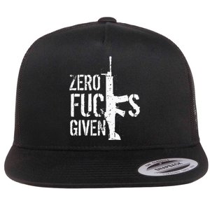 Zero Fucks Given Flat Bill Trucker Hat