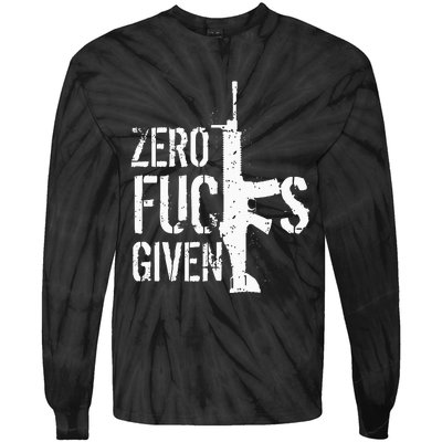 Zero Fucks Given Tie-Dye Long Sleeve Shirt