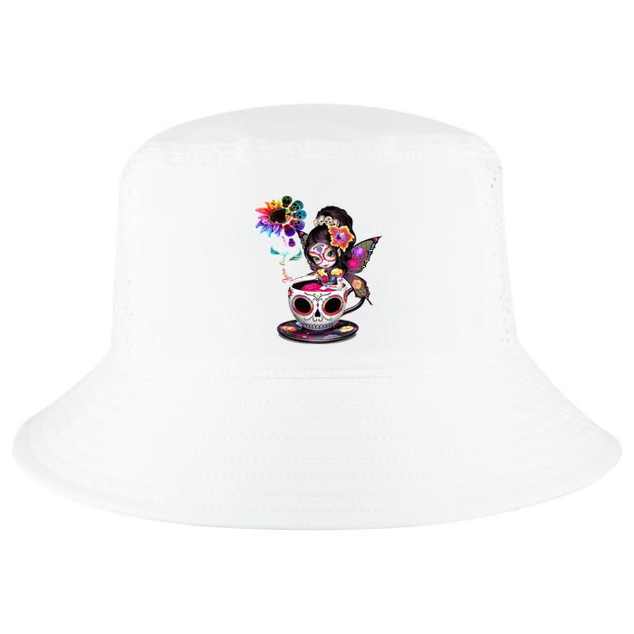 Zero Fucks Given Sugar Skull Rainbow Sunflower Cool Comfort Performance Bucket Hat