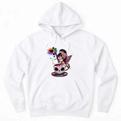 Zero Fucks Given Sugar Skull Rainbow Sunflower Hoodie